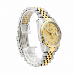 Rolex Datejust 36MM 16233 Two Tone Champagne Diamond Dial Watch